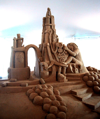 completed sand sculpture